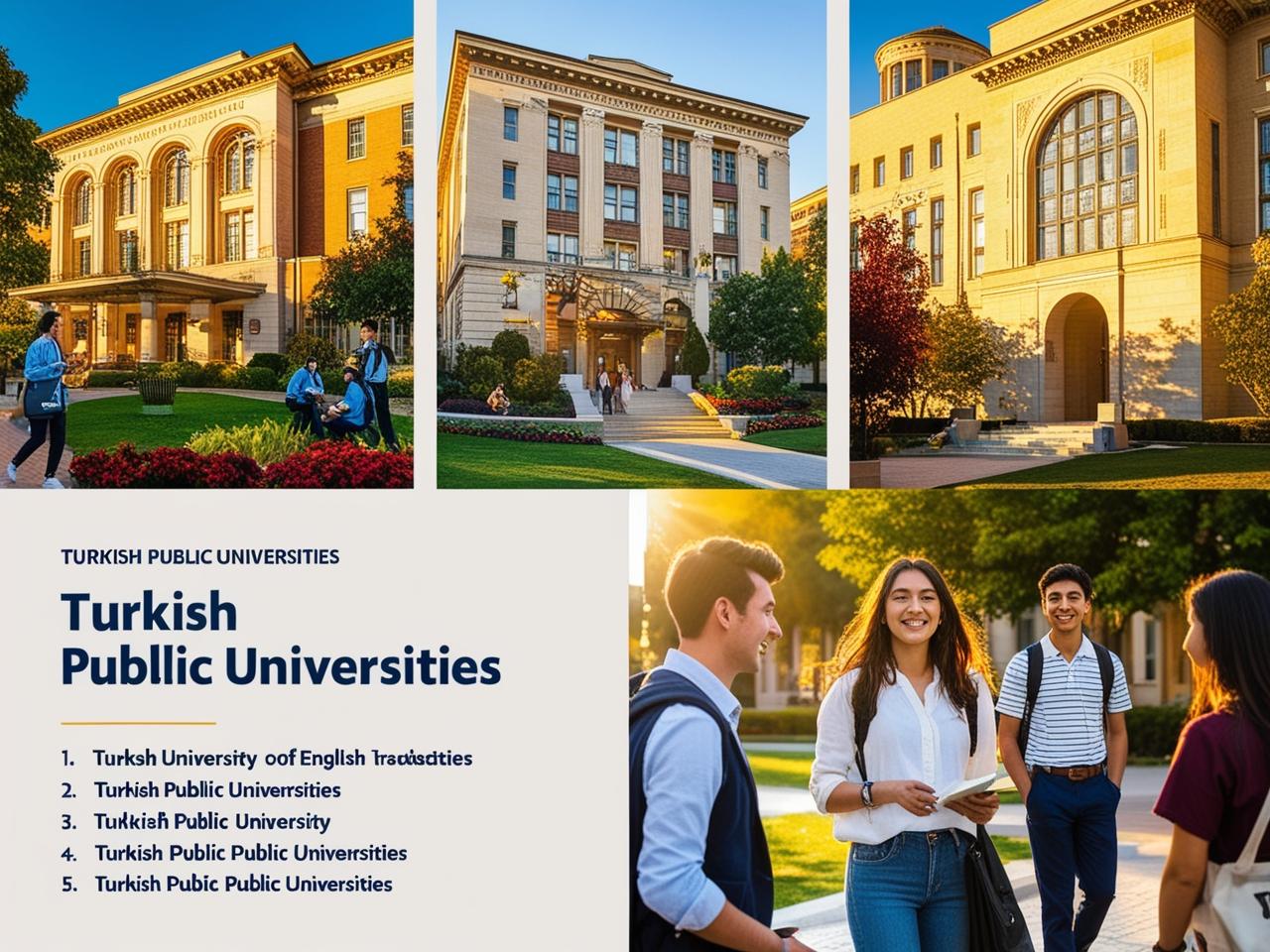 صورة جامعات تركية مع النص اسفله