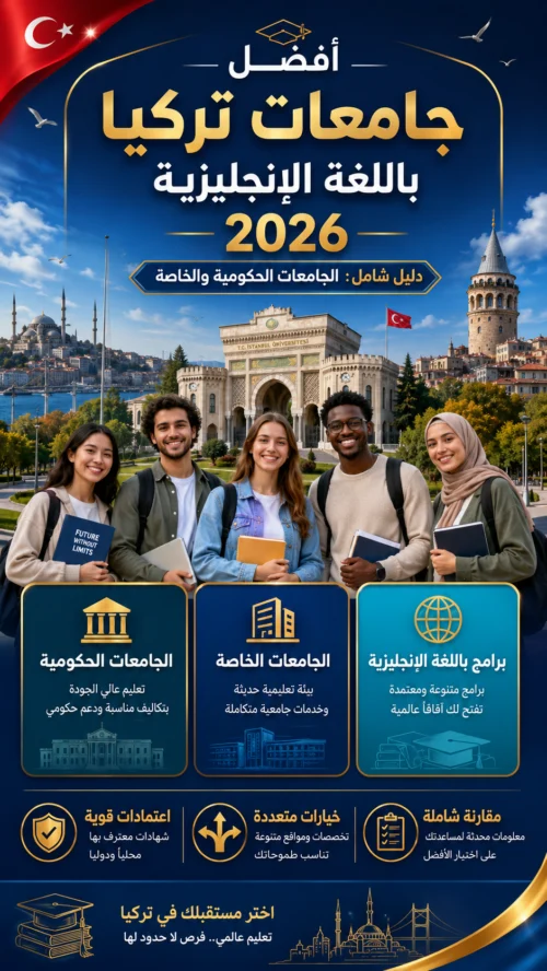 دليل شامل حول أفضل جامعات تركيا تدرس باللغة الانجليزية لعام 2026: الحكومية والخاصة