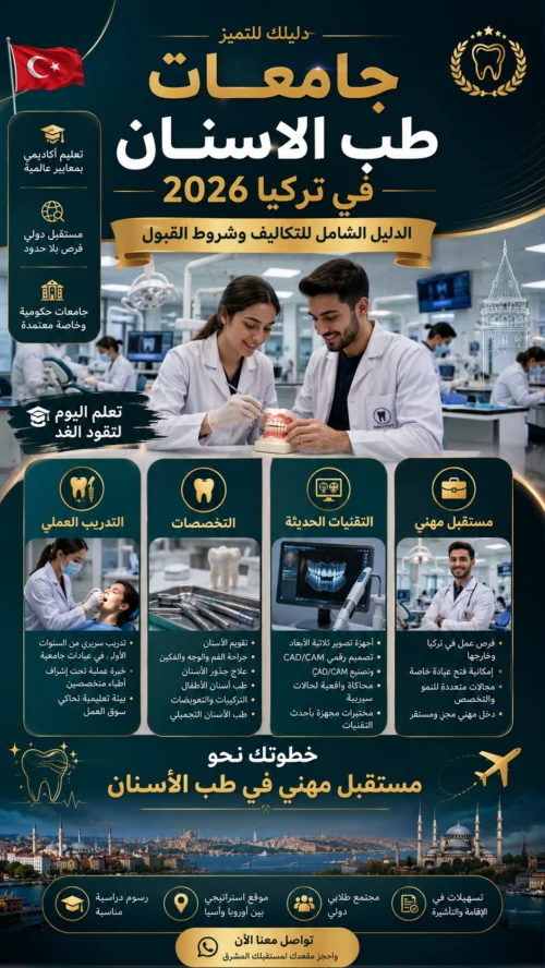 جامعات طب الاسنان في تركيا 2026: الدليل الشامل للتكاليف وشروط القبول