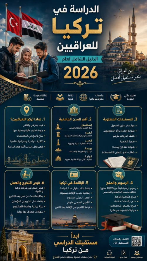 الدراسة في تركيا للعراقيين: الدليل الشامل لعام 2026