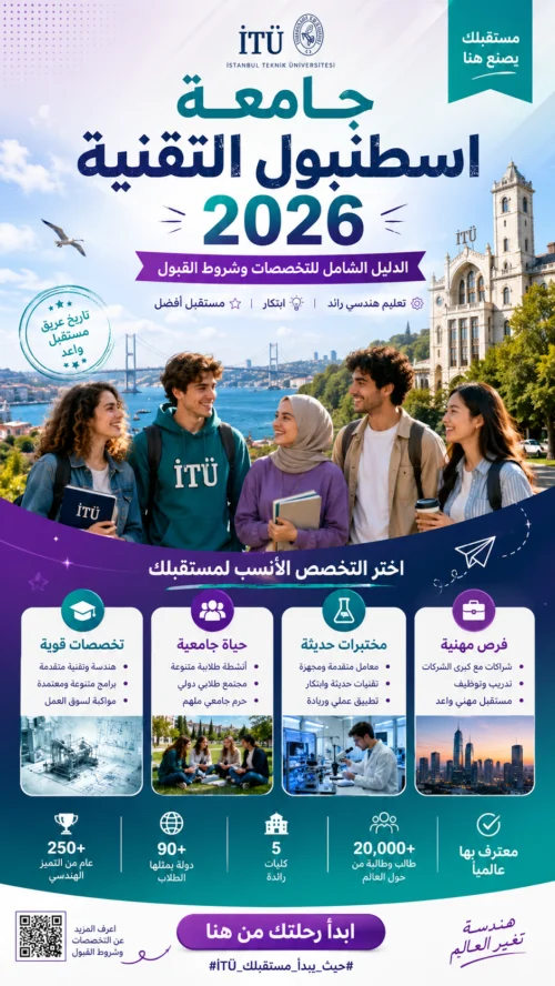 جامعة اسطنبول التقنية 2026: الدليل الشامل للتخصصات وشروط القبول